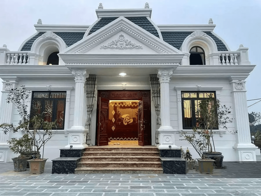 Mặt tiền nhà cấp 4 đẹp, phong cách tân cổ điển
