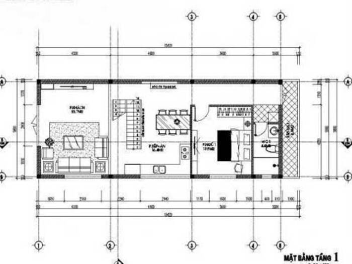 Bản vẽ nhà cấp 4 mái thái có gác lửng