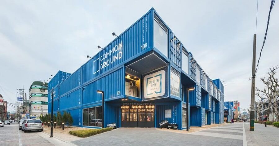 Mô hình trung tâm thương mại được làm từ Container tại Hàn Quốc