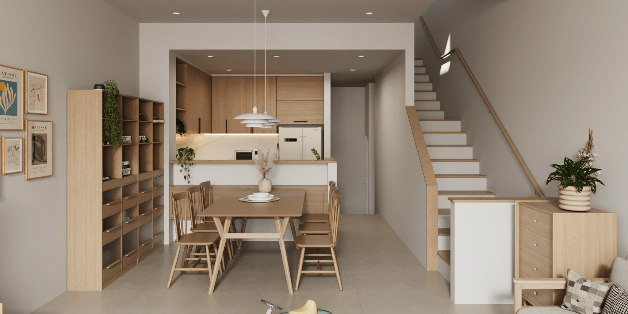 Mẫu nhà gác lửng 3 phòng ngủ 500 triệu