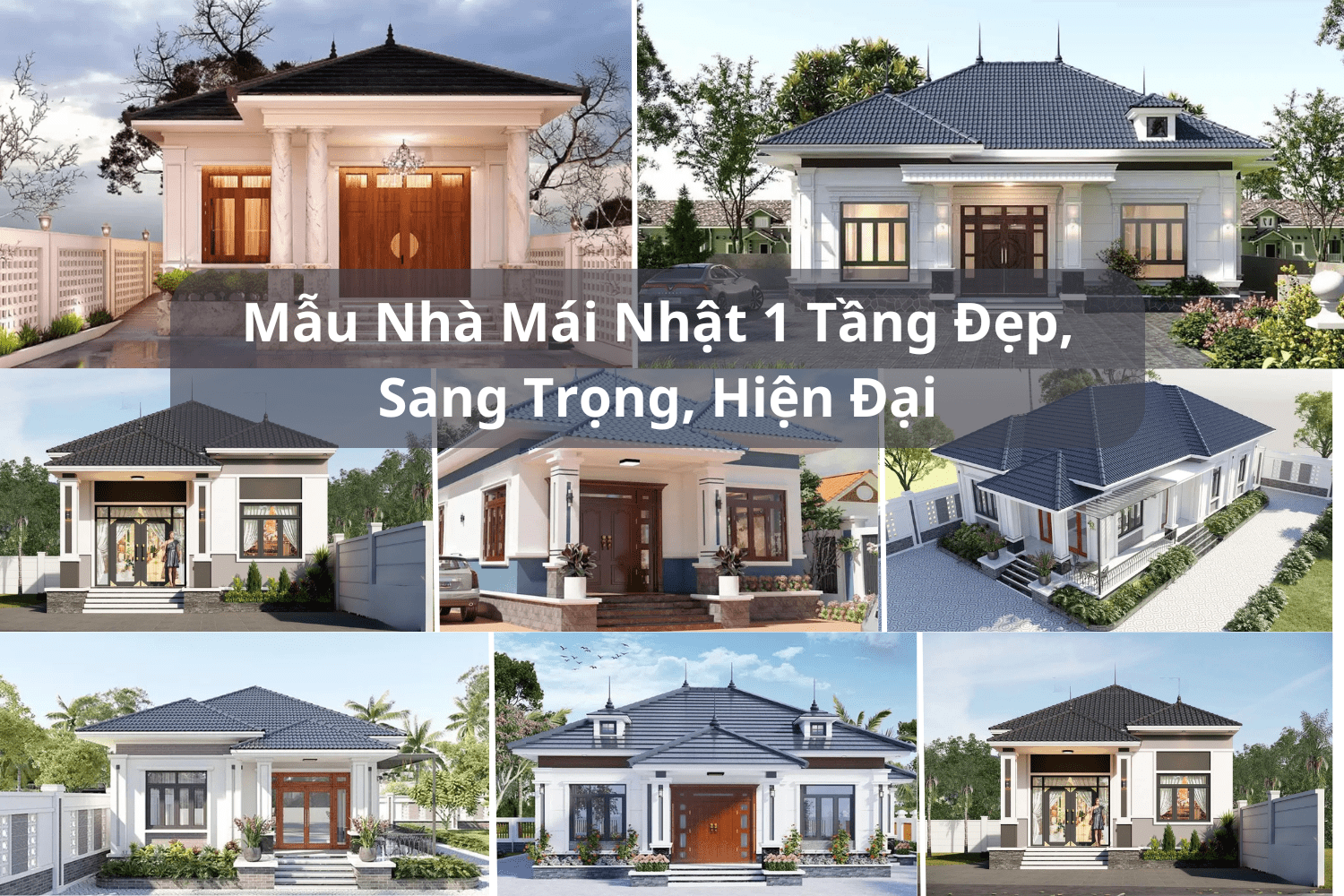 Mẫu Nhà Mái Nhật 1 Tầng Đẹp, Sang Trọng, Hiện Đại