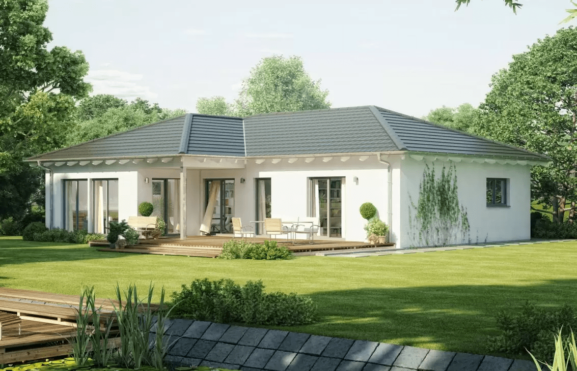 Mẫu nhà mái Thái cấp 4 sân vườn rộng đẹp, độc đáo
