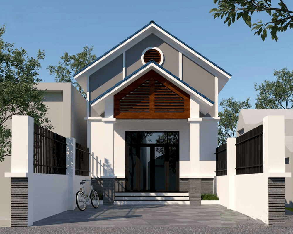 Mẫu nhà mái Thái gác lửng hiện đại nhỏ gọn