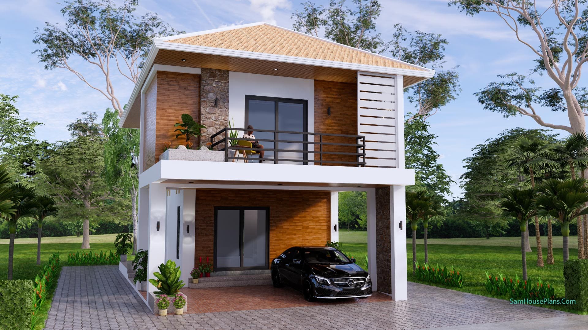 mẫu nhà ống đẹp 3 tầng 4m mái Thái 