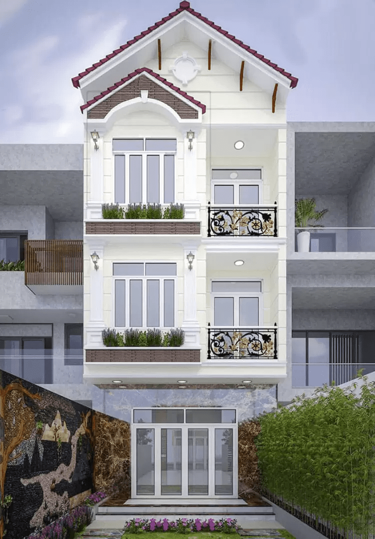 Mẫu nhà ống đẹp 3 tầng 5m đa công năng cho gia đình đông thành viên