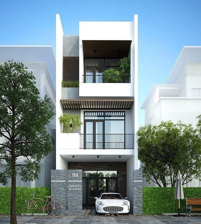 Mẫu nhà ống đẹp 3 tầng 5m với thiết kế hiện đại và đầy đủ tiện nghi
