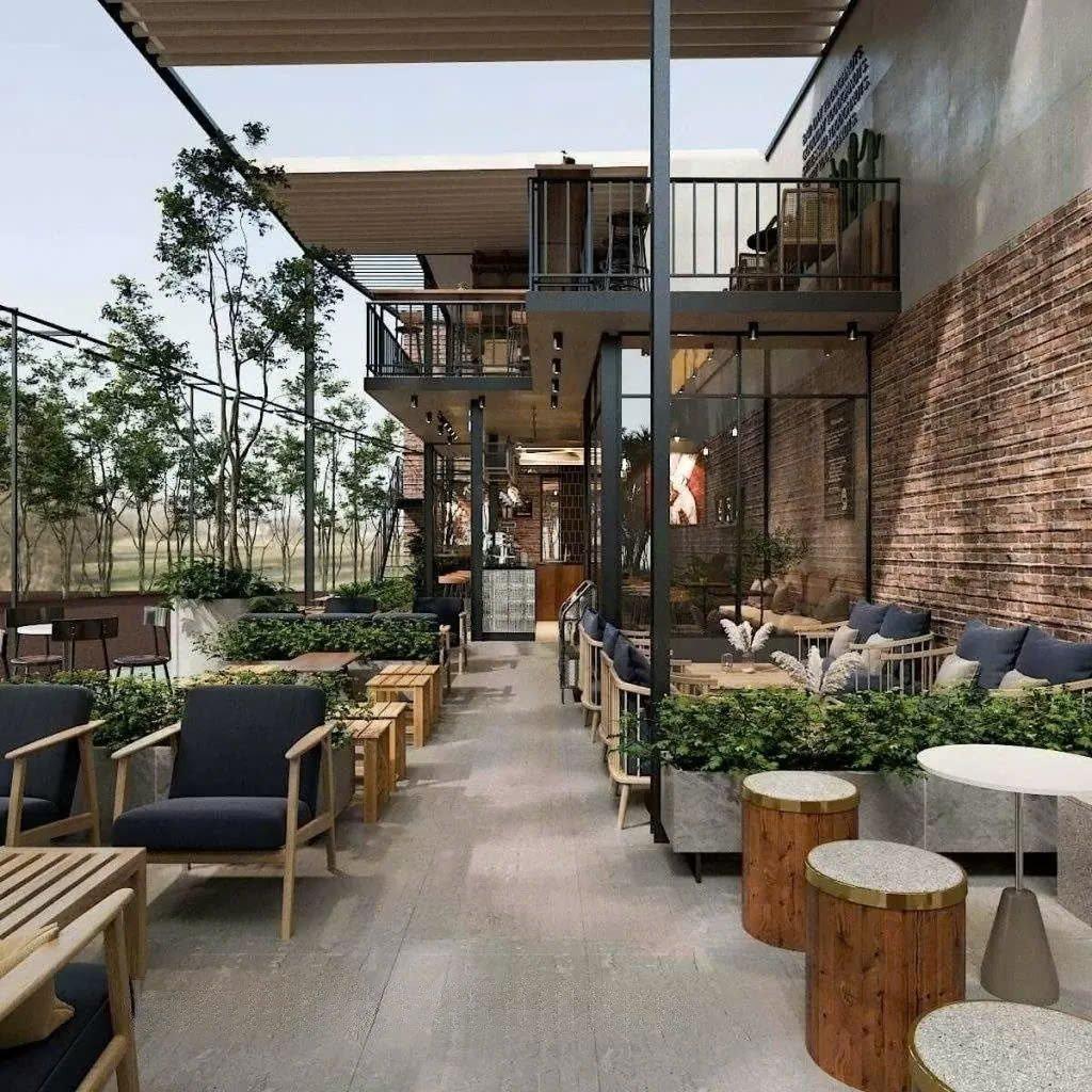 Mẫu nhà thép tiền chế phù hợp cho quán Cafe