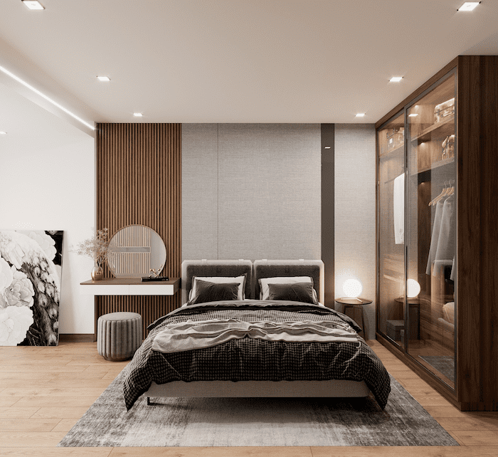 Mẫu thiết kế phòng ngủ master chung cư