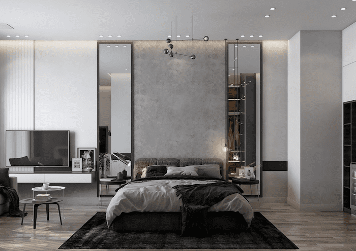 Mẫu phòng ngủ master phong cách tối giản, hiện đại