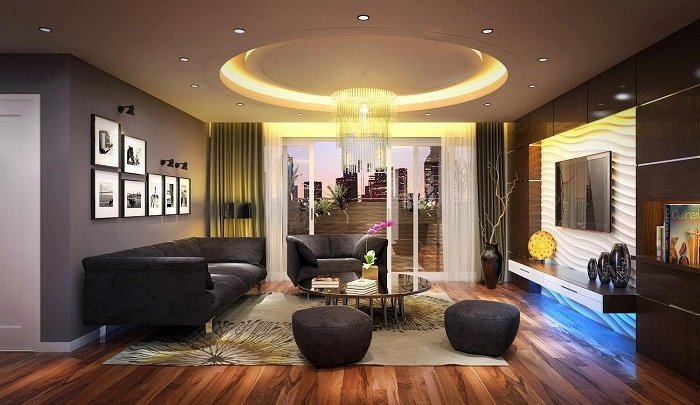 Mẫu Trần Thạch Cao Phòng khách đẹp 2020