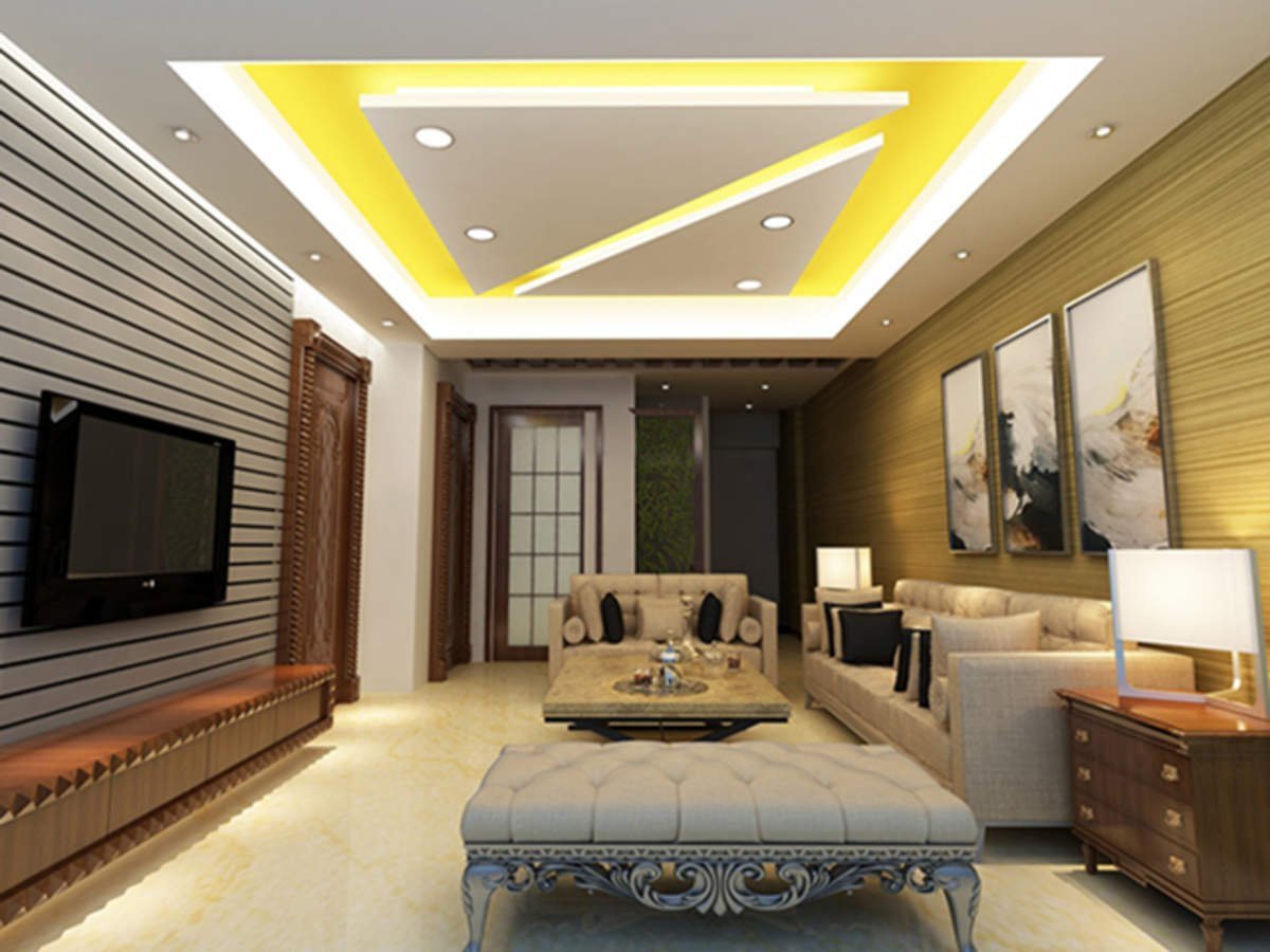Mẫu trần thạch cao phòng khách chống cháy