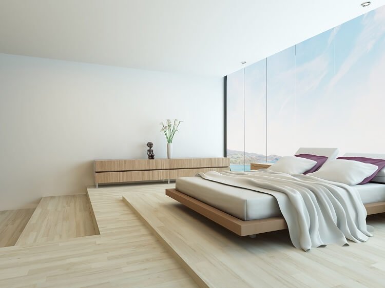 Mẫu trần thạch cao phòng ngủ phong cách đơn giản