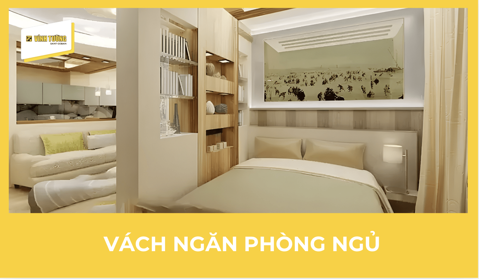 Mẫu vách ngăn phòng ngủ đẹp, đơn giản