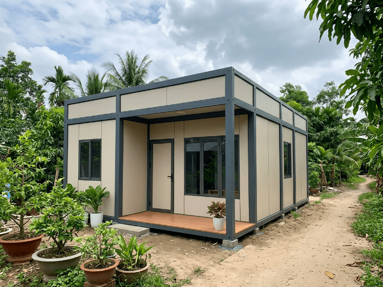 Nhà cấp 4 đẹp giá rẻ 100 triệu lắp ghép thông minh, linh hoạt