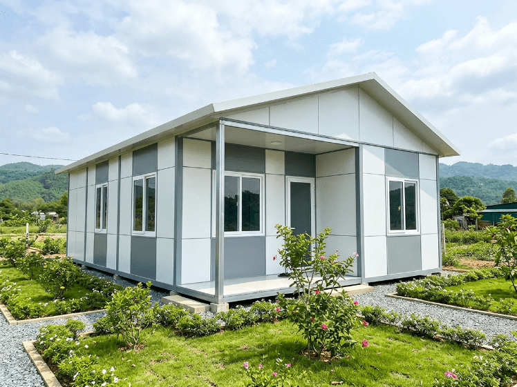 Nhà cấp 4 mái chữ A đơn giản giá rẻ 100 triệu cho vùng ngoại ô