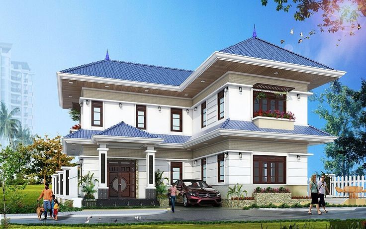 Mẫu nhà chữ L 2 tầng