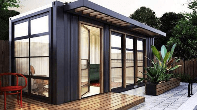 Mẫu nhà lắp ghép diện tích 40m2 với thiết kế gọn gàng, đầy đủ tiện nghi và chi phí thi công hợp lý