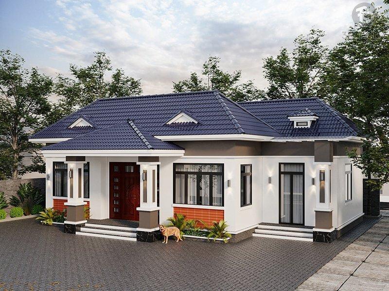 Nhà mái Nhật 4 phòng ngủ đẹp, phù hợp cho gia đình 4-8 người