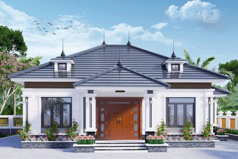 Nhà mái Nhật có mái dốc thấp, vừa giúp thoát nước mà vẫn đảm bảo thẩm mỹ