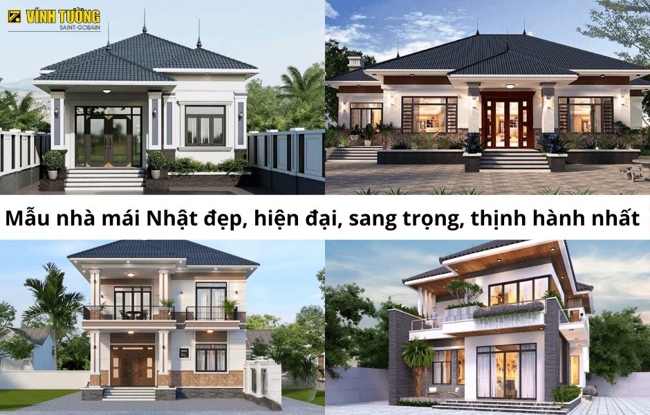 Nhà mái Nhật đẹp hiện đại