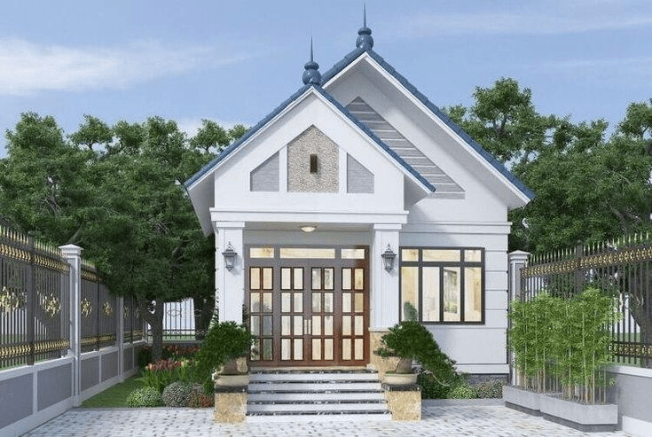 Mẫu nhà cấp 4 mái thái 8x12m phù hợp với các lô đất vừa phải tại khu vực đô thị hoặc nông thôn