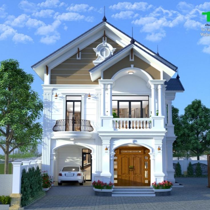nhà mái Thái 2 tầng tân cổ điển 
