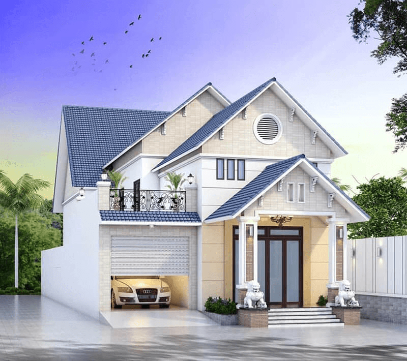 Nhà mái Thái gác lửng là lựa chọn lý tưởng cho các gia đình