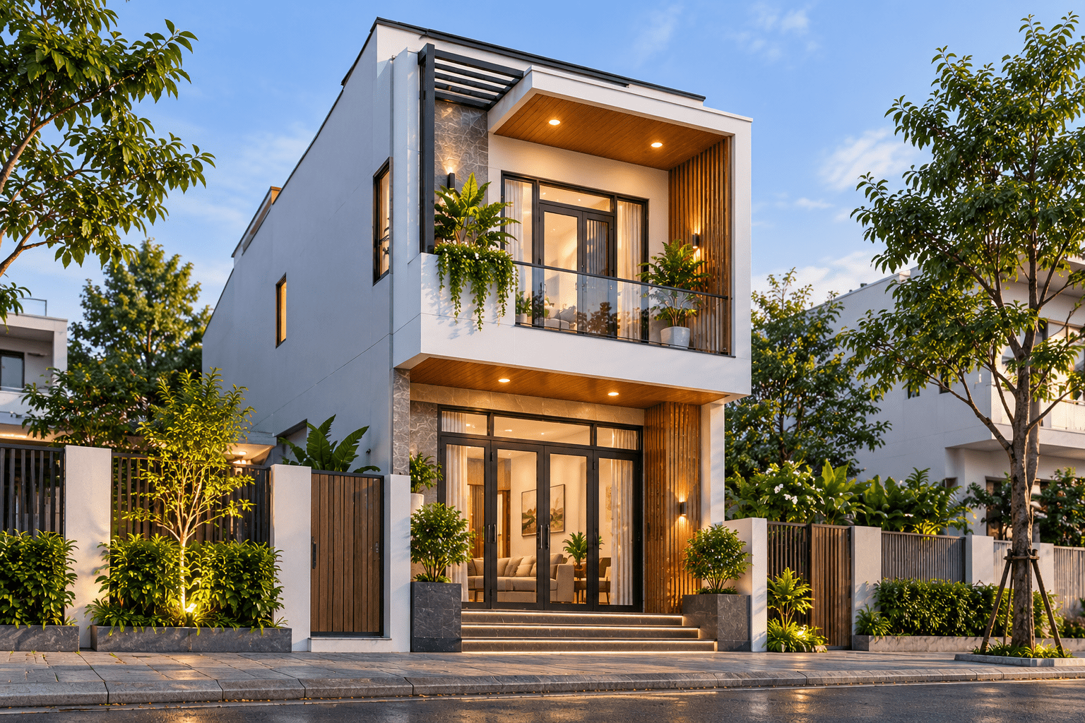 Nhà ống có đặc trưng mặt tiền hẹp, chiều sâu lớn và thường phát triển không gian theo chiều dọc hoặc chiều cao
