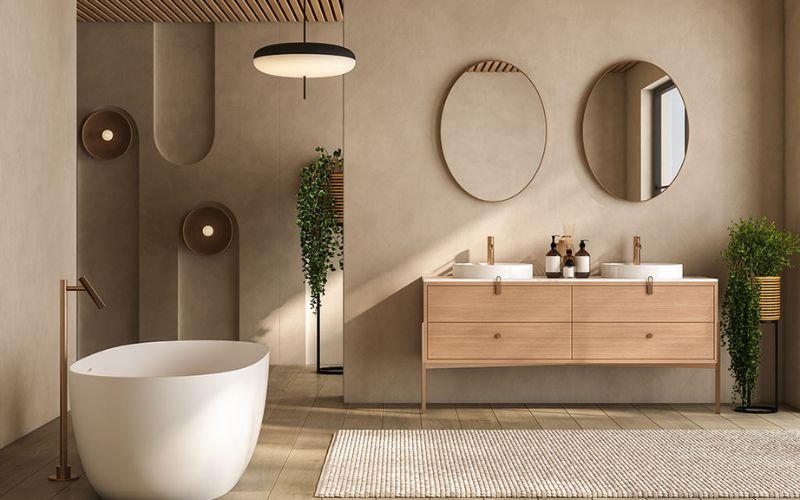 mẫu nhà tắm phong cách Nhật Bản 