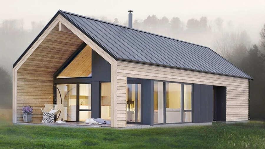 Mẫu nhà thép tiền chế nhỏ đẹp có kích thước 50m2 đang được nhiều người yêu thích