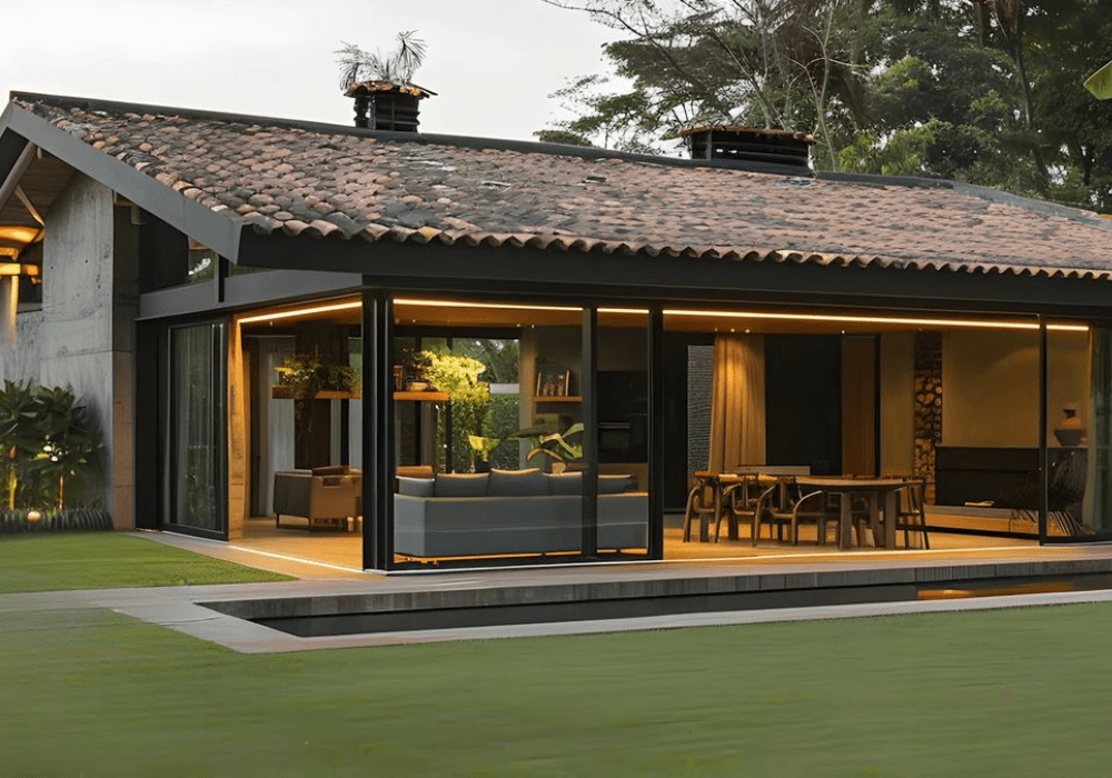 Mẫu nhà vườn tiền chế nông thôn đơn giản, đẹp