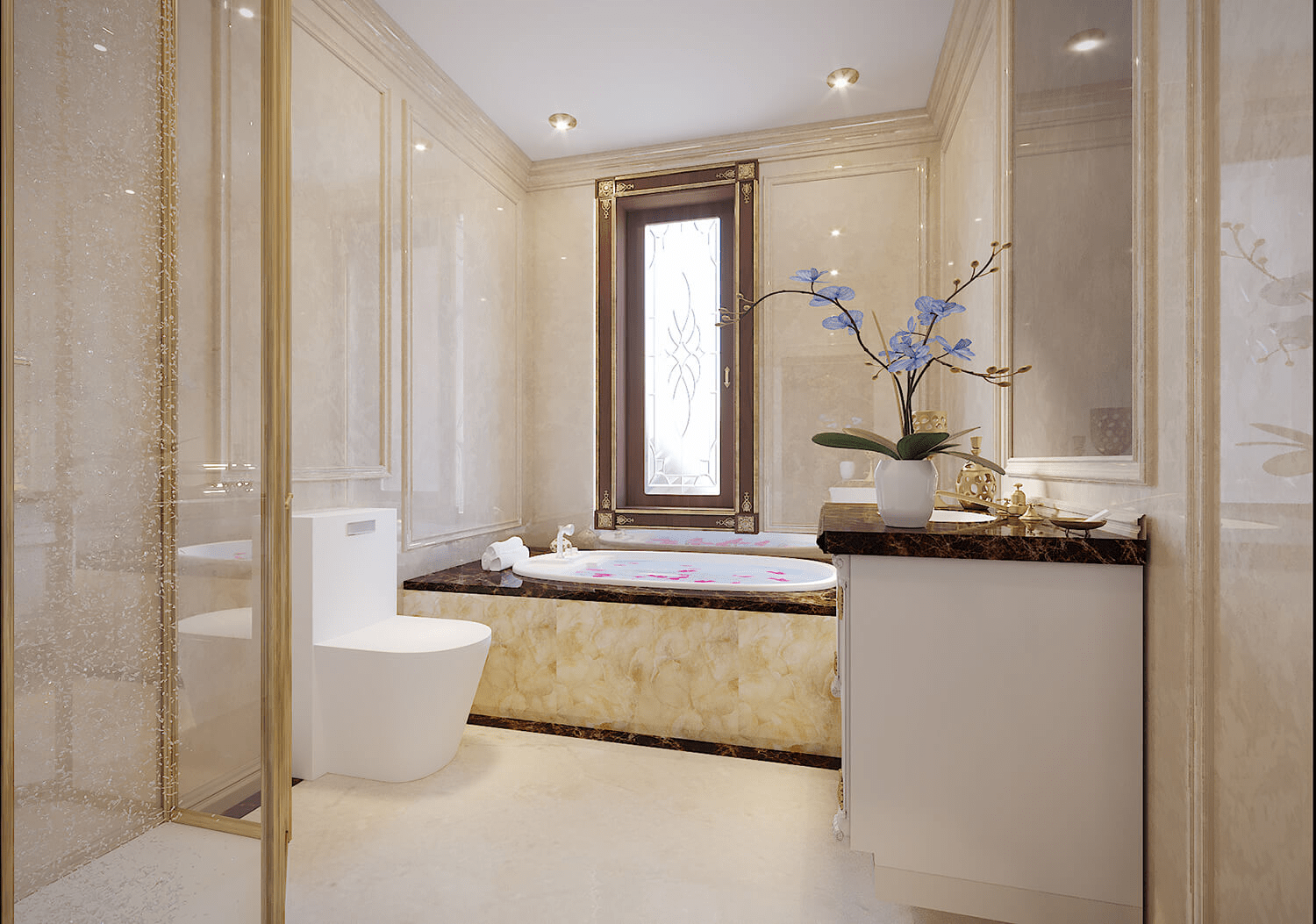 Nhà vệ sinh tân cổ điển đẹp