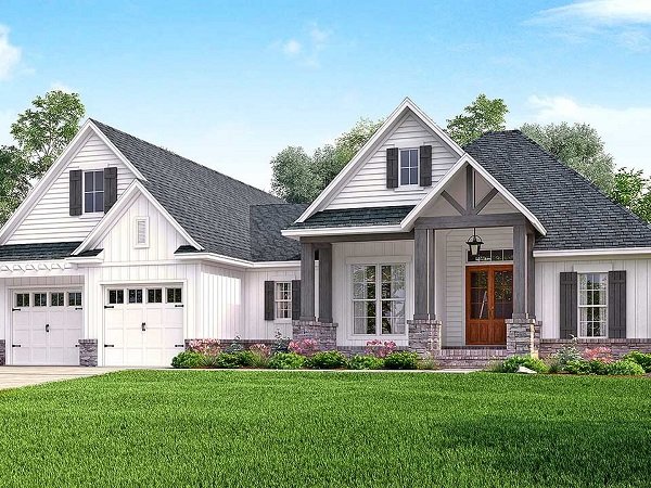 Ngôi nhà vườn cấp 4 có phong cách nhã nhặn với tông màu trắng làm chủ đạo