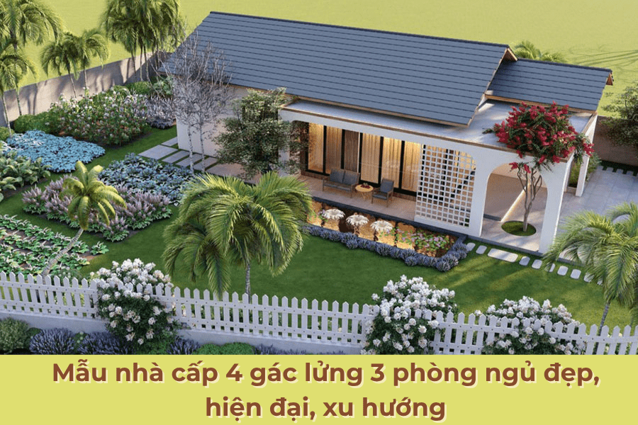Mẫu nhà vườn cấp 4 nông thôn đẹp, không nên bỏ lỡ