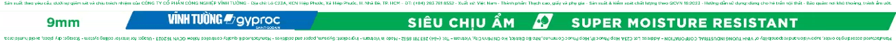 Nhận diện biên tấm thạch cao Siêu Chịu Ẩm VĨNH TƯỜNG-gyproc