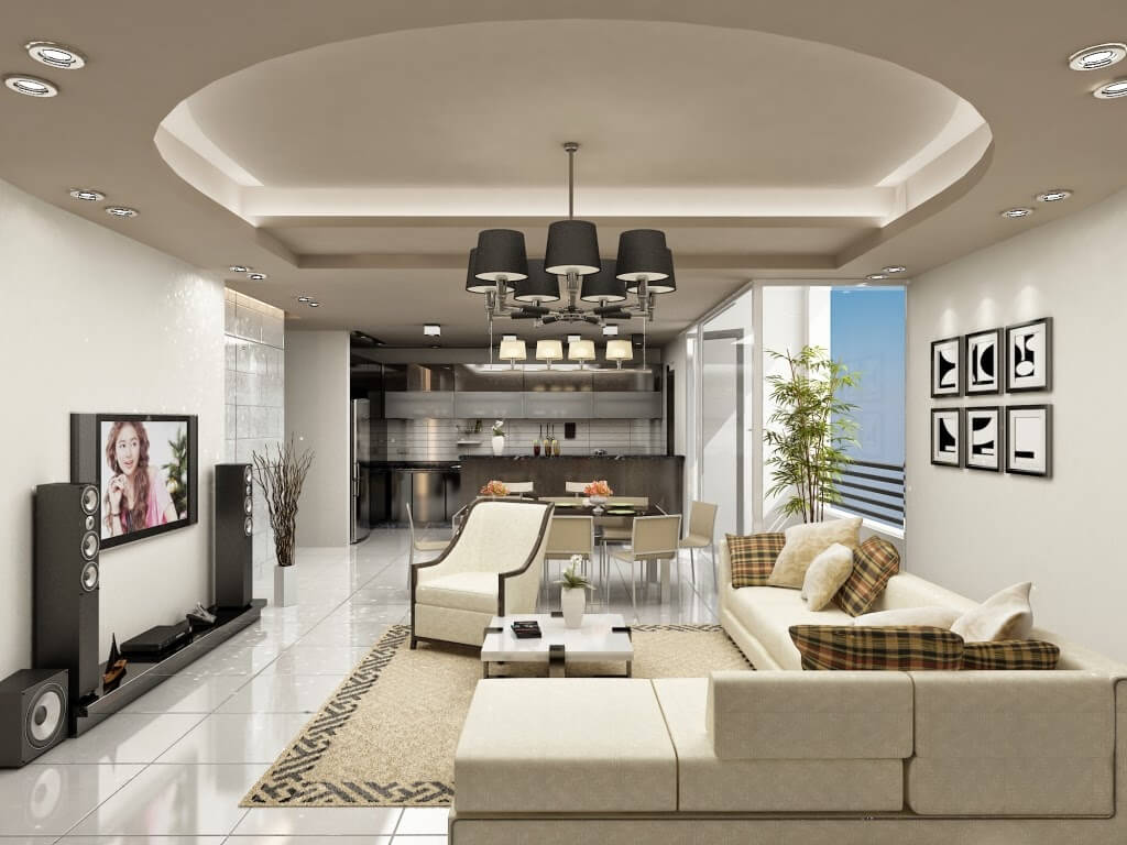 Những căn hộ chung cư sẽ trở nên sang trọng và đẳng cấp hơn với trần thạch cao đẹp. Sản phẩm này giúp trang trí không gian một cách đầy tinh tế và sẽ giúp chủ nhà thoải mái tận hưởng không gian sống tuyệt vời.