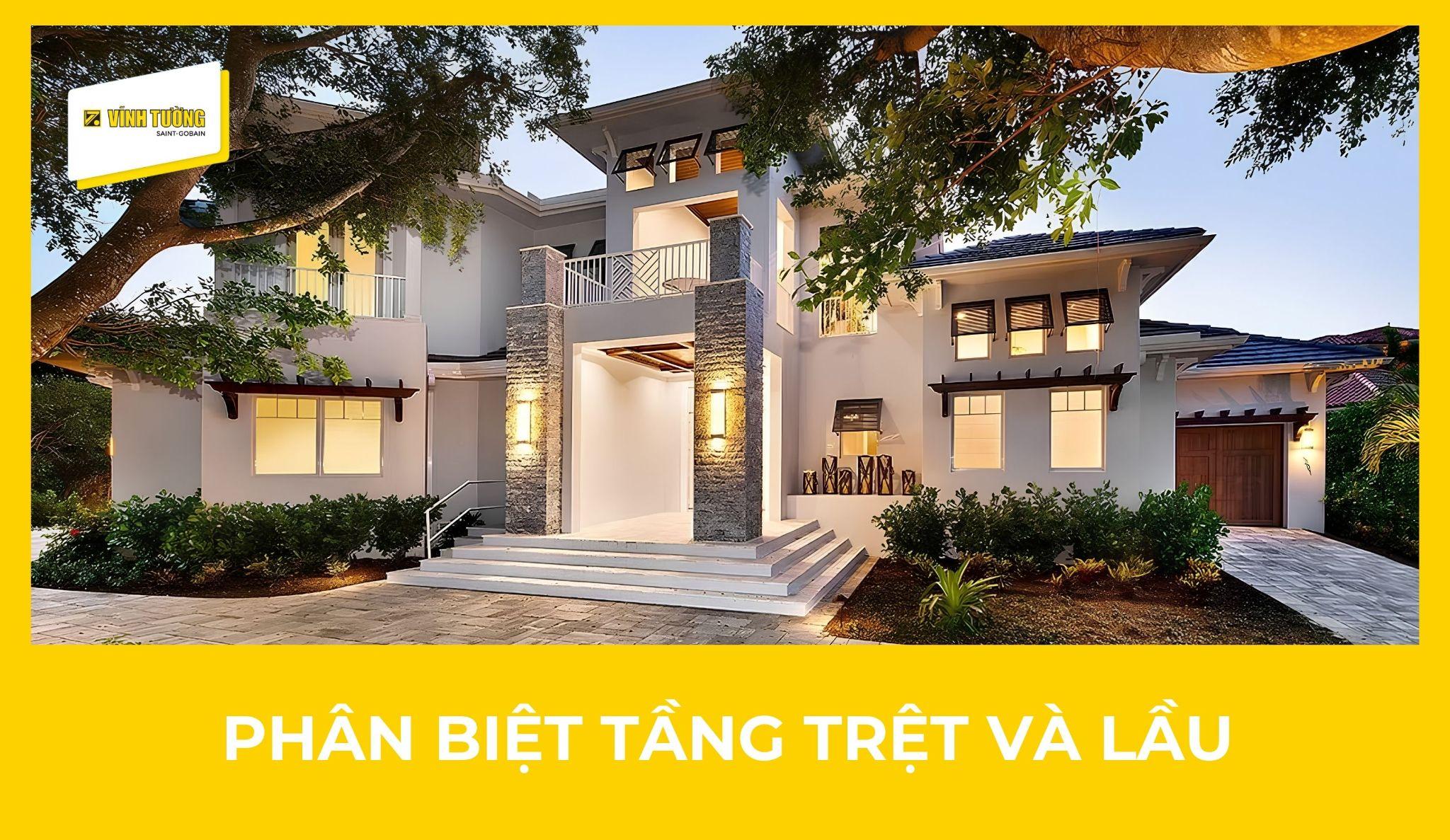 Phân biệt tầng trệt và lầu