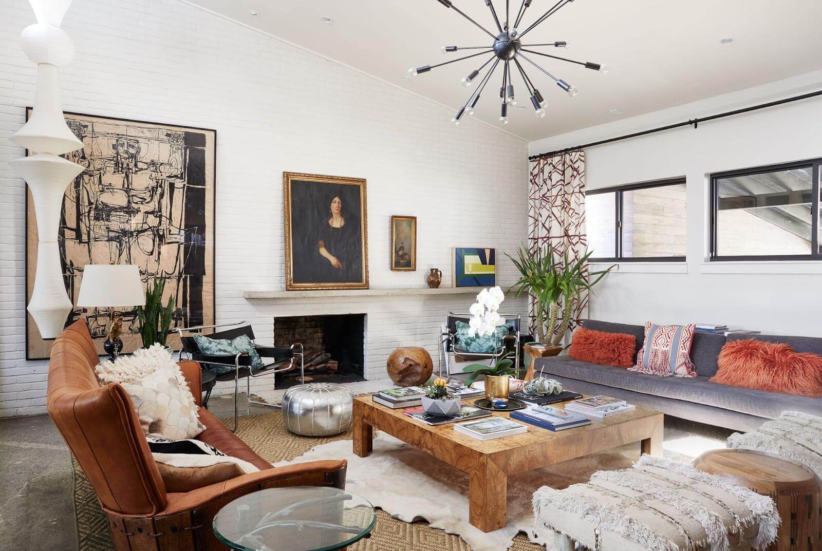 Mẫu phòng khách biệt thự Eclectic độc đáo, phá cách 
