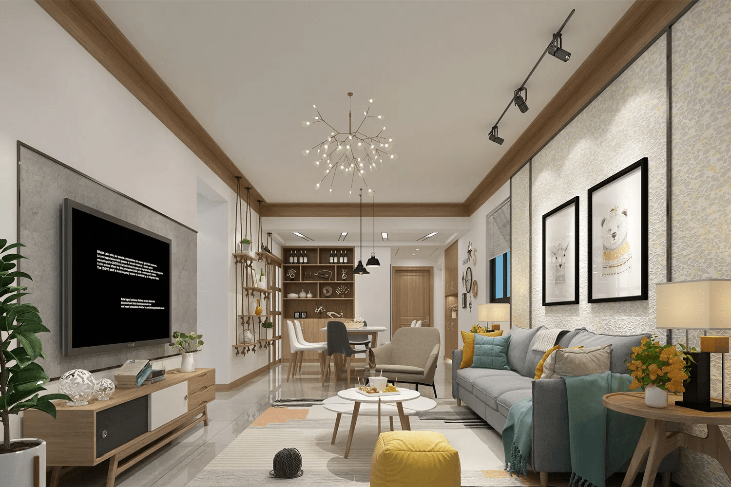 Phòng khách tân cổ điển hiện đại và nhỏ gọn