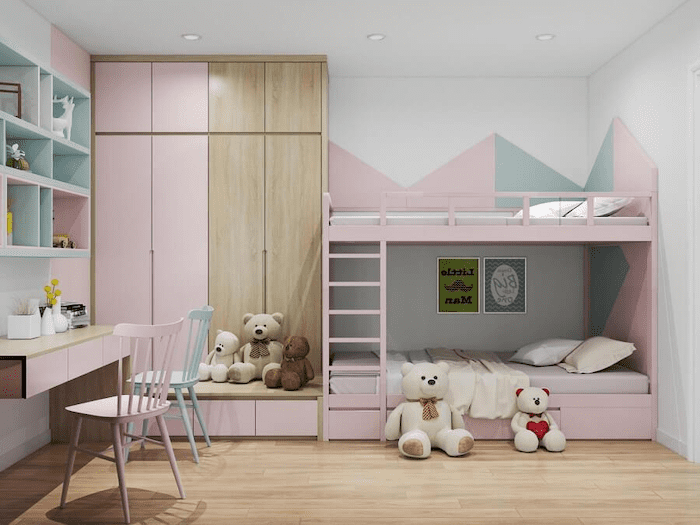 Mẫu thiết kế phòng ngủ nhỏ đẹp cho bé gái
