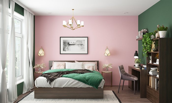 Mẫu phòng ngủ màu hồng đơn giản, đẹp mê ly