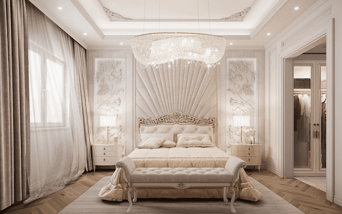 Phòng ngủ tân cổ điển phong cách Pháp được nhiều người lựa chọn