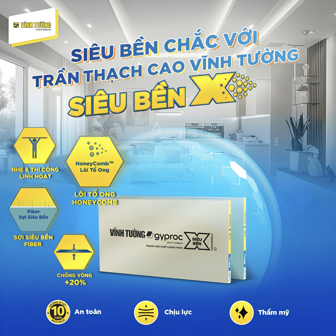 Tấm Siêu Bền X của Vĩnh Tường là lựa chọn giúp tối ưu chi phí vật tư, nhân công và đảm bảo hiệu quả sử dụng bền vững