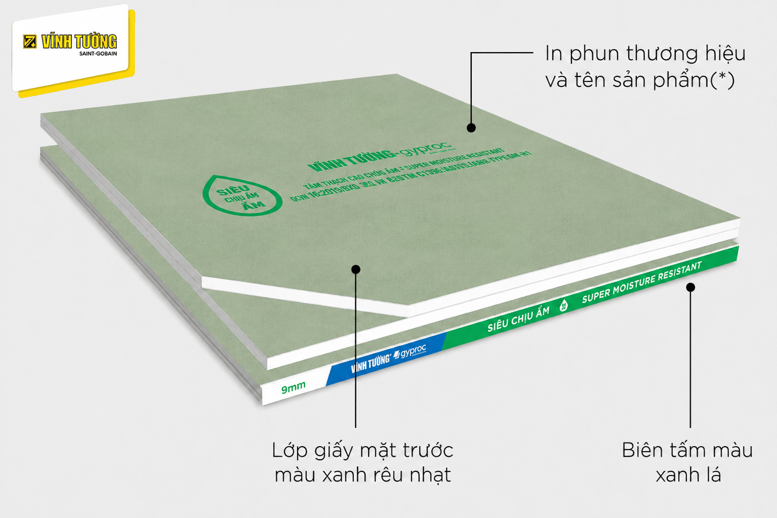 Tấm thạch cao Siêu chịu ẩm