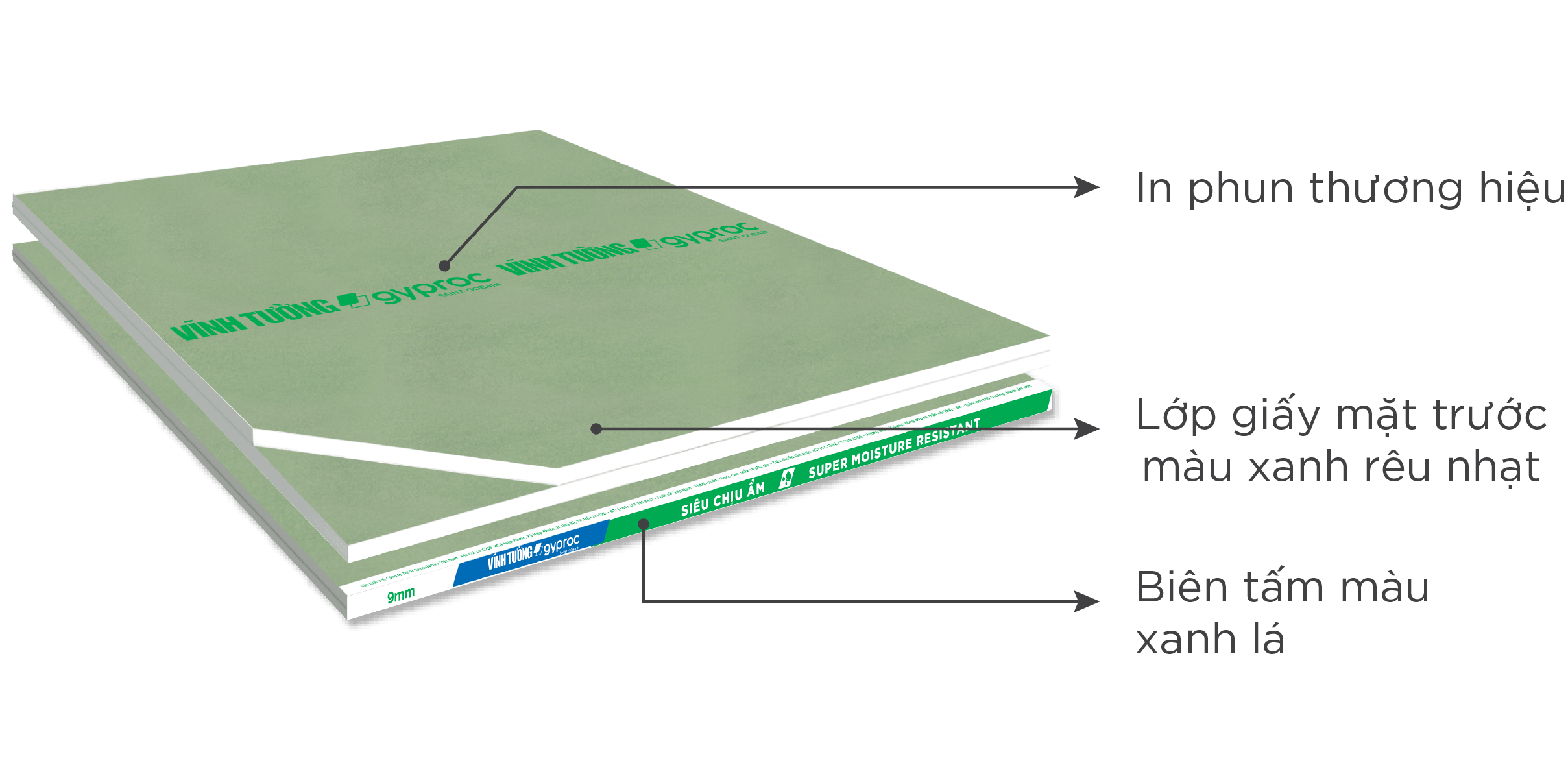 Tấm thạch cao siêu chịu ẩm 