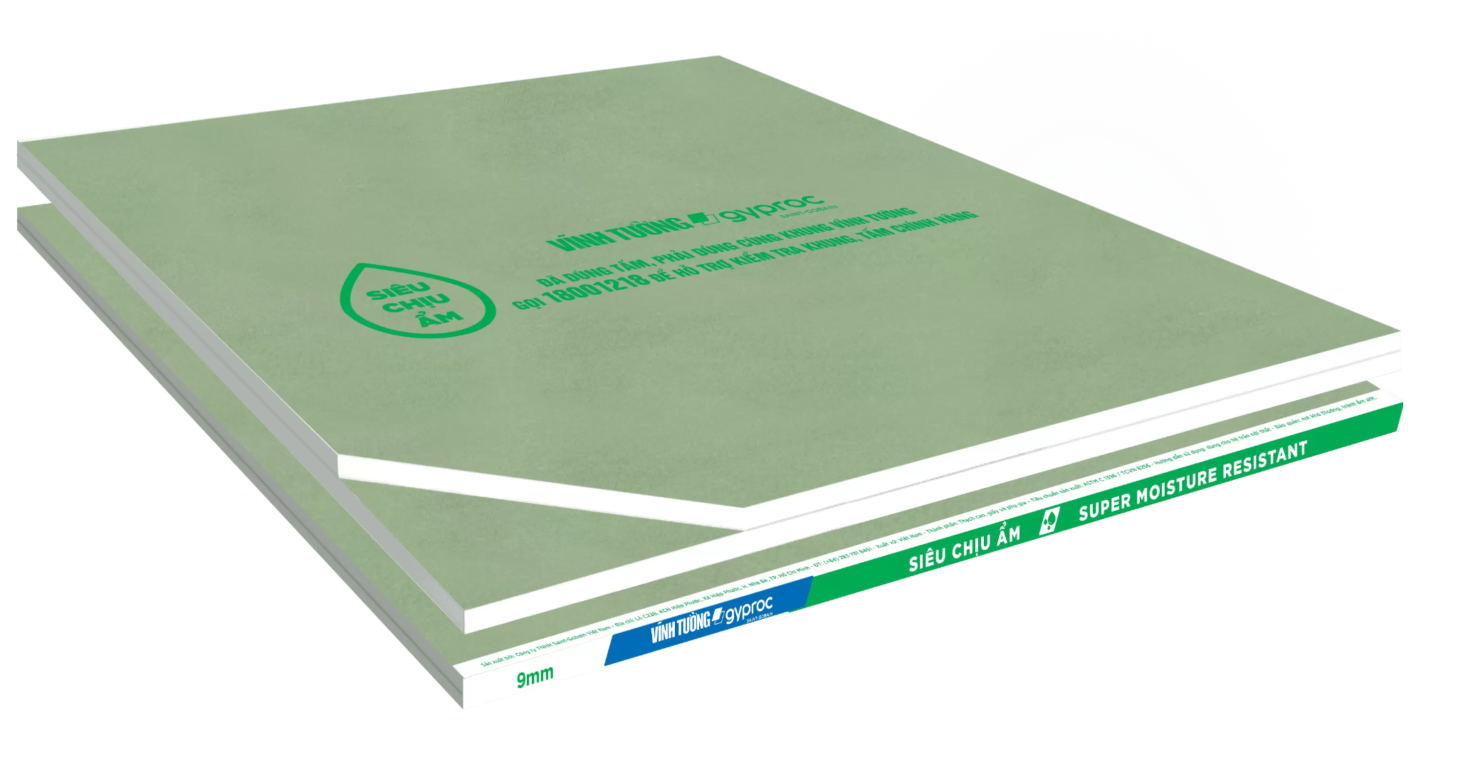 Tấm Thạch Cao Siêu Chịu Ẩm VĨNH TƯỜNG-gyproc được nhiều người ưa chuộng