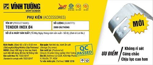TENDER INOX Ø4 | Vĩnh Tường
