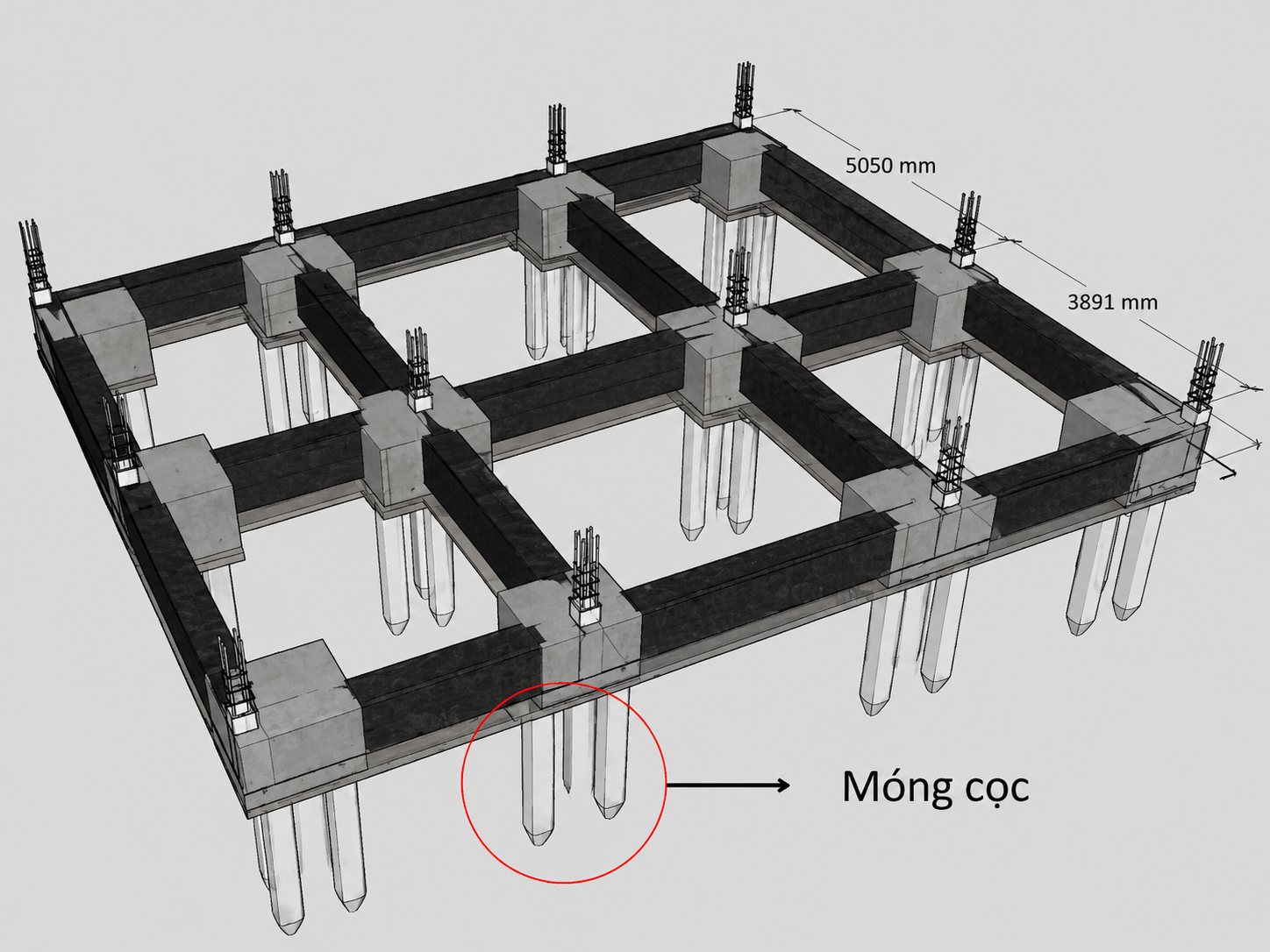 Thi công móng cọc nhà 2 tầng đúng kỹ thuật