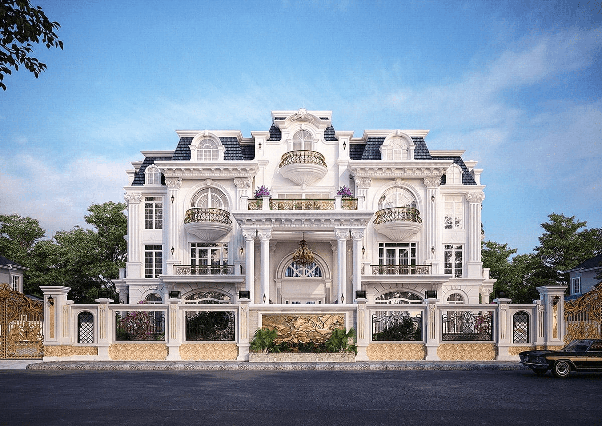 Mẫu biệt thự phong cách Châu Âu đẹp, đẳng cấp