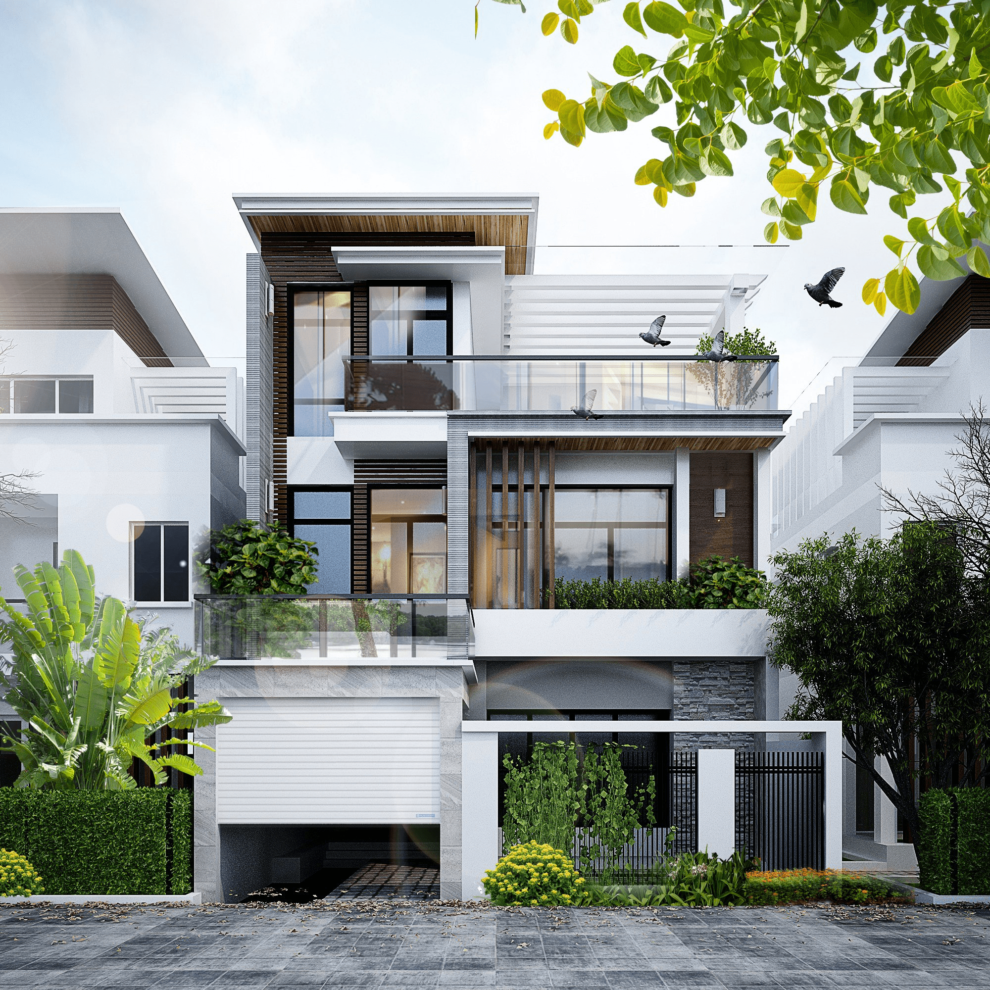 Biệt thự liền kề hiện đại, tối ưu diện tích